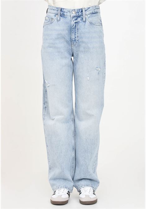 Jeans High Rise Relaxed in denim chiaro da donna CALVIN KLEIN JEANS | J20J2237141AA1AA